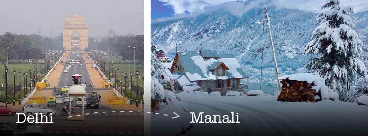 Manali to delhi tour